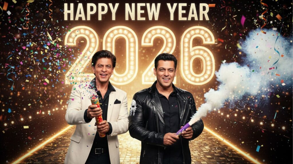 Happy New Year Shayari 2026 In Hindi banner