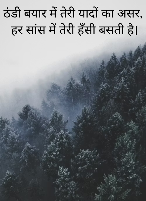 Winter Shayari in hindi banner