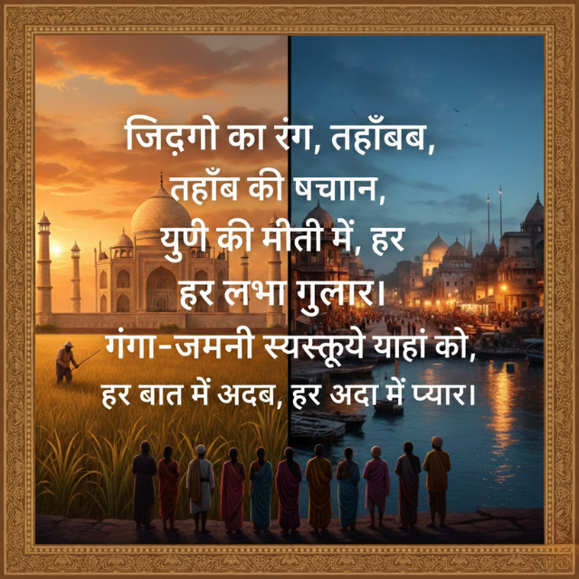 Zindagi Aur Tehzeeb Par Uttar Pradesh Shayari Banner
