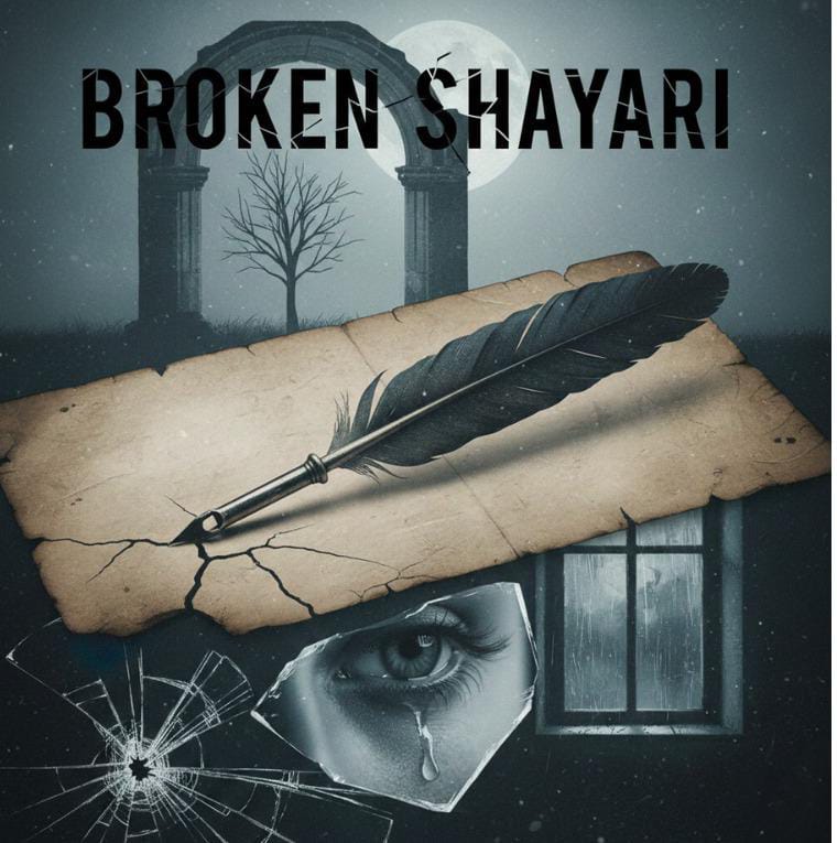 True love broken heart shayari in hindi banner