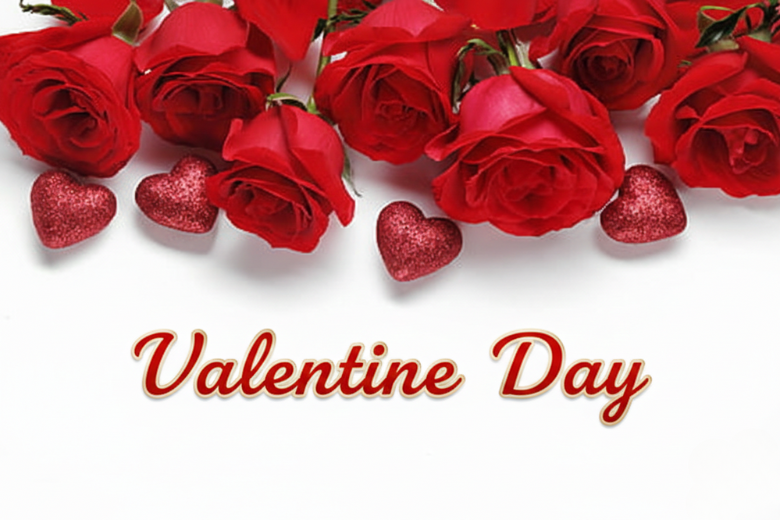 Valentine Day Gulab Shayari Banner